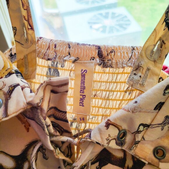 NWT Samantha Pleet Unicorn Print Shield Dress / Built in Corset, Cotton, Size 14 - Picture 8 of 9